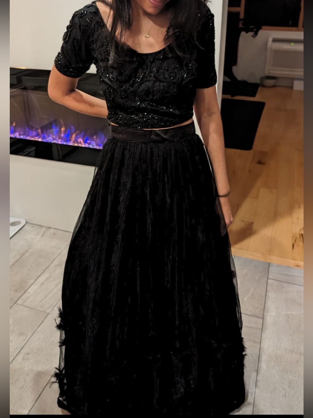 Elegant Black Evening Skirt - Classic Women's Formal Skirt